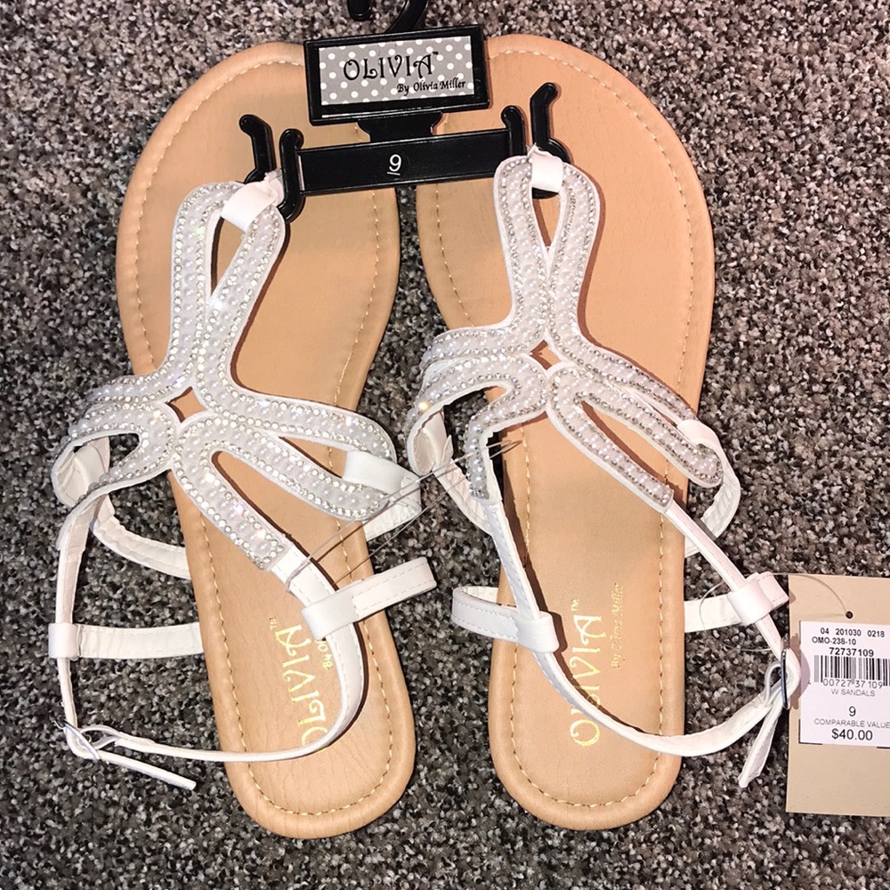 New pearl/silver sparkle sandals
